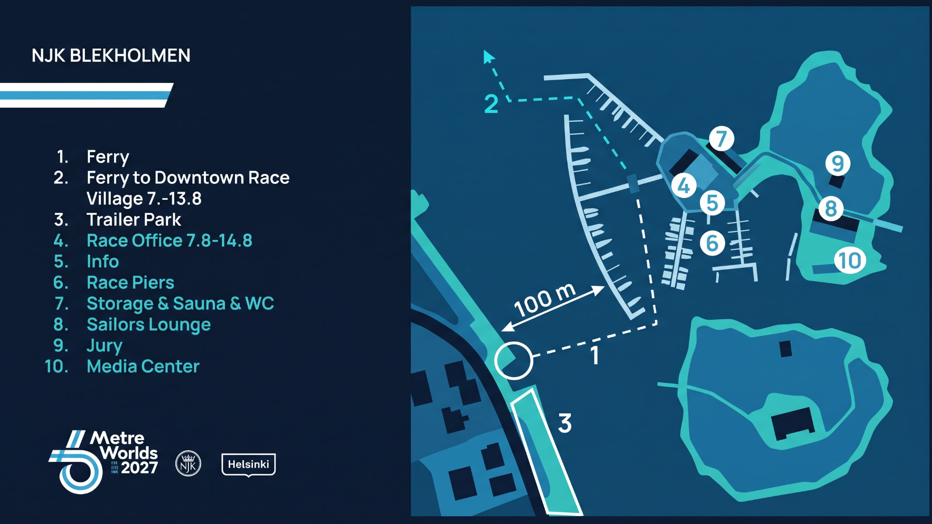Map of the race venue at Blekholmen