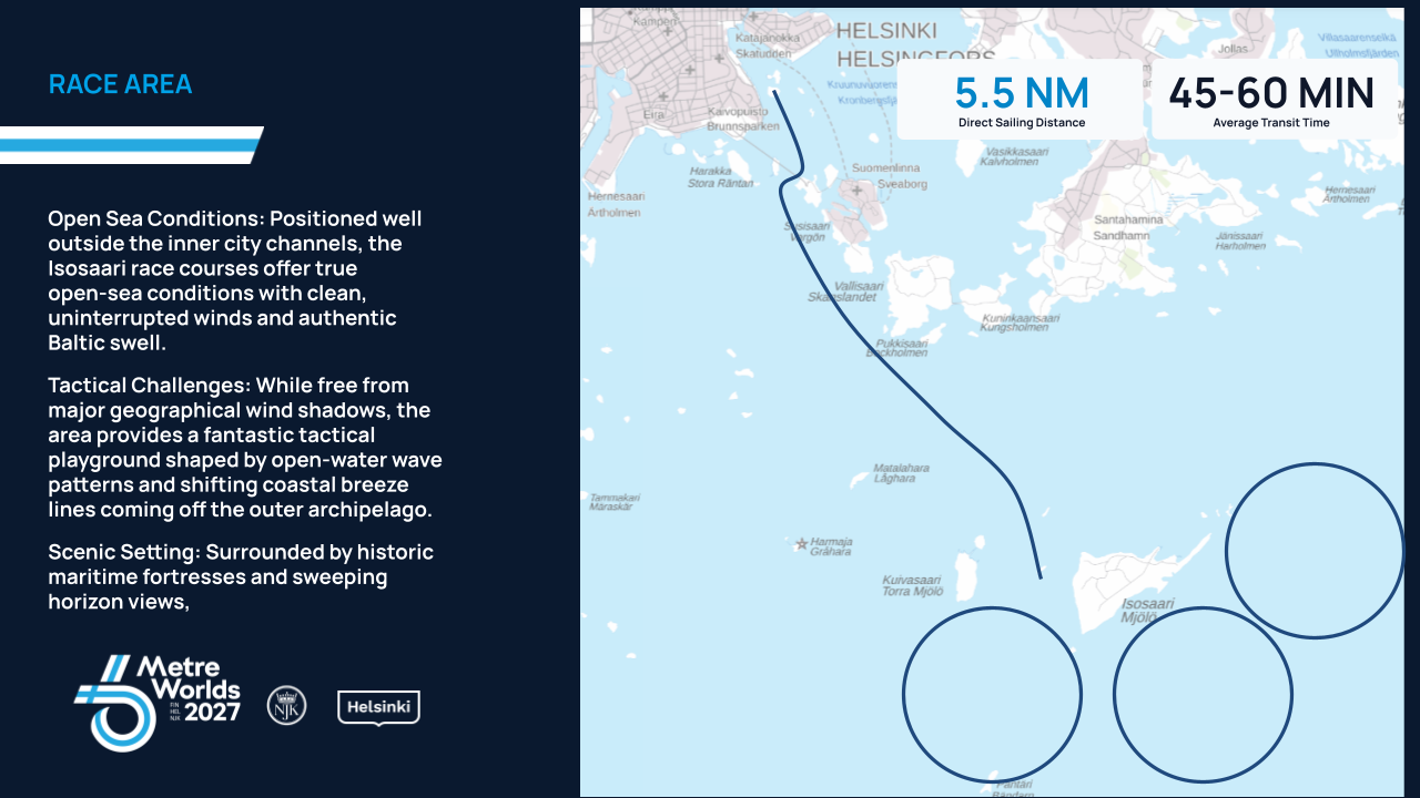 Map of the sailing area off Isosaari